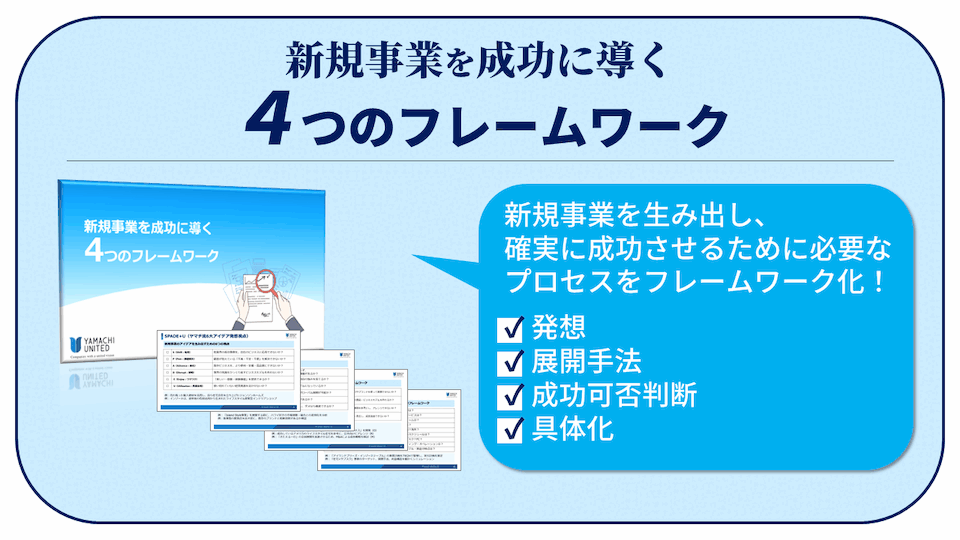 新規事業を成功に導く4つのフレームワーク